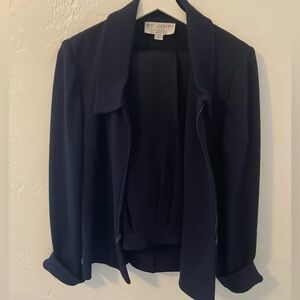 SOLD St. John by Marie Gray Classic Navy jacket/sweater zip up and Pants